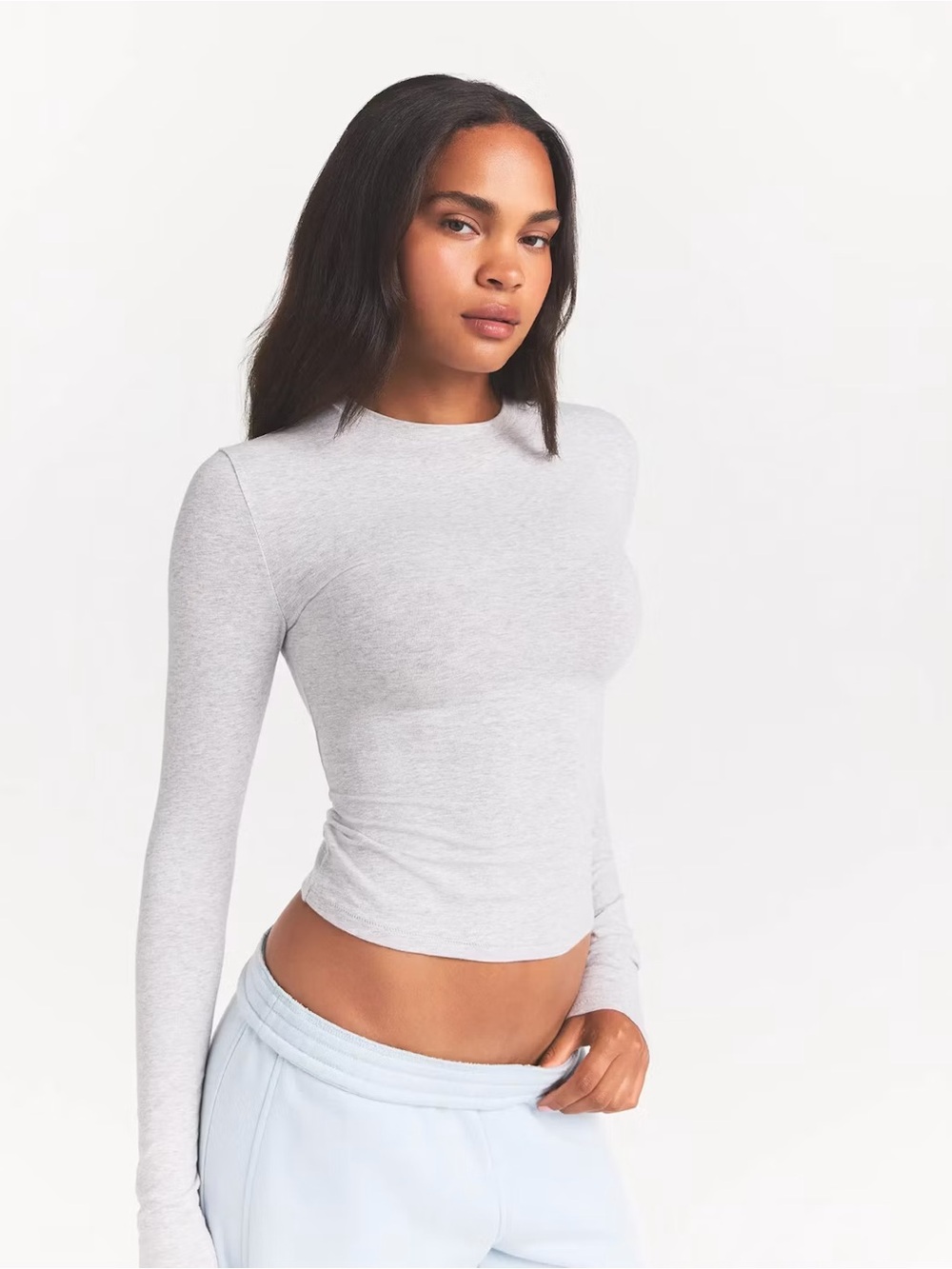 SKIMS COTTON JERSEY Long Sleeve T-Shirt